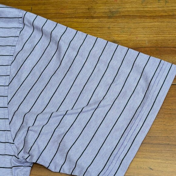 Peter Millar Men's Large Purple Striped Golf Polo Isleworth GC Course Logo Shirt - Picture 16 of 16